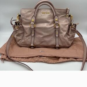 Authentic Miu Miu leather medium tote